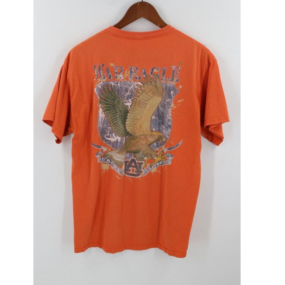 Guy Harvey Mens Auburn War Eagle Short Sleeve T-Shirt Size Large Orange NCAA